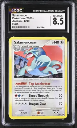CGC 8.5 Salamence 2009 Arceus 8/99 Holo Pokemon Card - Image 1