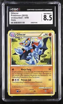 CGC 8.5 Gliscor 2010 Undaunted 4/90 Holo Pokemon Card - Image 1