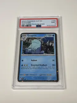 2024 POKEMON CARD TCG SVP EN-SV BLACK STAR PROMO SWIRL #156 QUAGSIRE PSA 9 - Image 1