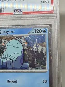 2024 POKEMON CARD TCG SVP EN-SV BLACK STAR PROMO SWIRL #156 QUAGSIRE PSA 9 - Image 2