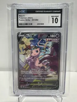 Mew V 251/264 Alt Art CGC 10 Gem Mint Fusion Strike Pokemon Card - Image 1