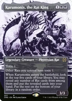 MTG Karumonix, the Rat King(#307) Showcase - Phyrexia: All Will Be One #307 - Image 1