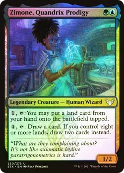 MTG FOIL Zimone, Quandrix Prodigy - Strixhaven: School of Mages #250 - Image 1