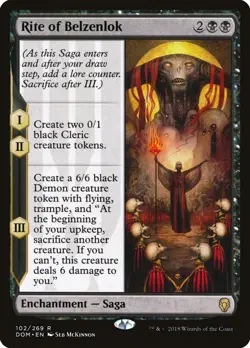 MTG Rite of Belzenlok ** Dominaria ** English (NM) - Image 1