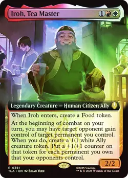 MTG FOIL Iroh, Tea Master Extended Art - Avatar: The Last Airbender #381 - Image 1