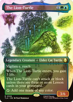 MTG FOIL The Lion-Turtle Borderless - Avatar: The Last Airbender #328 - Image 1