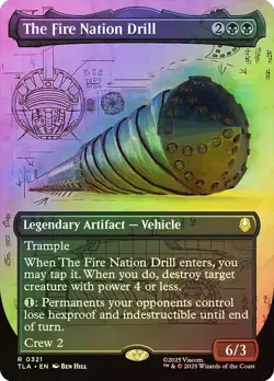 MTG FOIL The Fire Nation Drill Borderless - Avatar: The Last Airbender #321 - Image 1