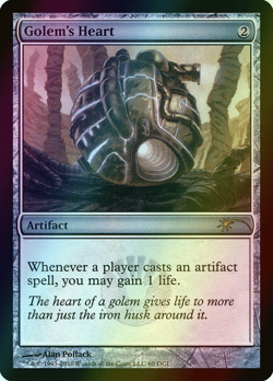 MTG Golem's Heart Foil ** DCI Promos ** English - Image 1