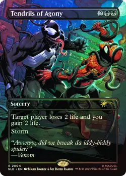 MTG FOIL Tendrils of Agony(Marvel) (#2004) Borderless - Secret Lair Drop #2004 - Image 1