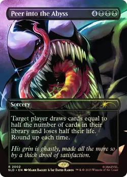 MTG FOIL Peer into the Abyss(Marvel) (#2002) Borderless - Secret Lair Drop #2002 - Image 1