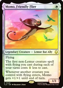 MTG FOIL Momo, Friendly Flier - Avatar: The Last Airbender #29 - Image 1