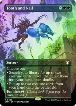 MTG FOIL Tooth and Nail Borderless - Commander Masters #652 - Image 1