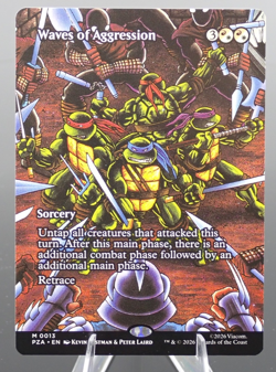 Waves of Aggression Borderless Teenage Mutant Ninja Turtles Mythic NM Rare - Image 1