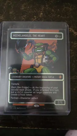 Michelangelo, the Heart (0092) (Borderless) (Surge Foil) Commander: Teenage... - Image 1