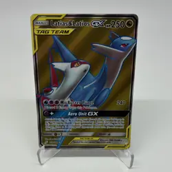 Pokemon Latias & Latios GX Ultra Rare TAG TEAM Full Art Holo Team Up 169/181 - Image 1