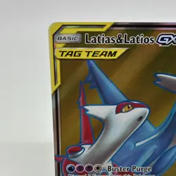 Pokemon Latias & Latios GX Ultra Rare TAG TEAM Full Art Holo Team Up 169/181 - Image 3