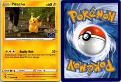 Pikachu 027/078 C Pokemon GO Pokemon NM - Image 3