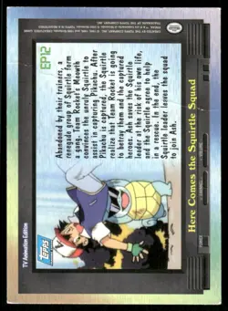 Pokemon Cards EP12 Here Comes the Squirtle Squad HOLO Topps Series 2 NM - Image 2