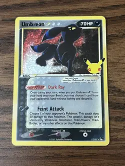 Pokemon Celebrations Umbreon Gold Star 17/17 Classic Collections Holo Rare - Image 1