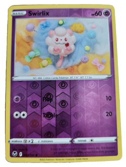 Swirlix 083/195 REVERSE HOLO Silver Tempest Pokemon Trading Card TCG (F2 - Image 1