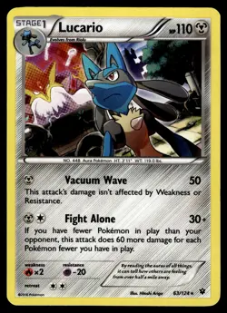 Lucario (Cosmos Holo) Holo 063/124 Promo Pokemon - Image 1