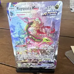 Pokemon Rayquaza VMAX Alternate Art Secret Rare 218/203 Holo Evolving Skies - Image 3