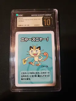 Meowth 2019 Pokemon Playing Cards JPN Old Maid CGC 10 Pristine - Image 1