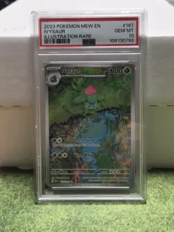 Pokemon Ivysaur Illustration Rare Holo 167/165 Sv: Scarlet & Violet 151 PSA 10 - Image 1