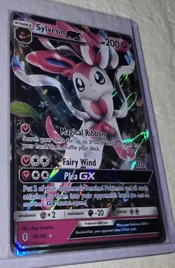 Pokemon Sylveon GX Ultra Rare Guardians Rising 92/145 Holo Stage 1 200 HP Fairy - Image 2