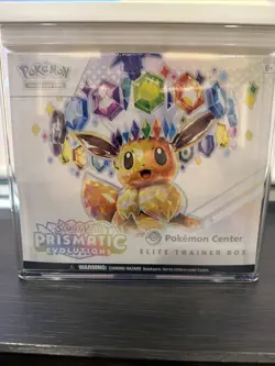 Prismatic Evolutions Pokemon Center Elite Trainer Box PC ETB + Protective Case - Image 1