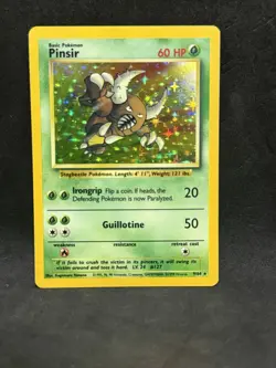 Pokemon Pinsir 9/64 Jungle Holofoil No Symbol Misprint Lightly Played - Image 1