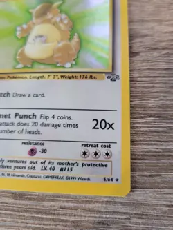 Kangaskhan 5/64 Holo Jungle Set WOTC 1999 Pokemon Card MP Vintage Rare - Image 5