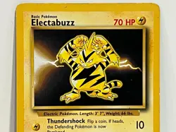 Vintage 1999 Pokemon TCG Base Set 1 ELECTABUZZ Non-Holo Rare 20/102 MP English - Image 2