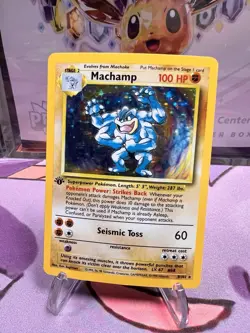 Machamp 8/102 1st Edition Holo Rare - Pokemon Deck Exclusive - Vintage WOTC HP - Image 4