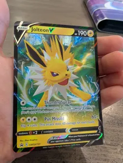 Pokemon Sword Shield Jolteon V SWSH151 Black Star Promo - Image 1