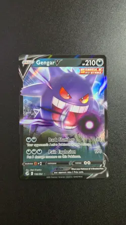 Gengar V 156/264 Fusion Strike Ultra Rare Pokemon Card TCG - Image 1