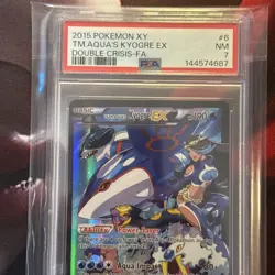 Pokemon TCG Team Aqua's Kyogre EX 6/34 Pokemon TCG Double Crisis Holo PSA 7 NM - Image 3