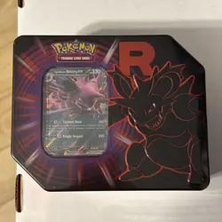 Pokemon TCG: Team Rocket Tin Rocket's Nidoking ex )🔥 Destined Rivals - Image 1