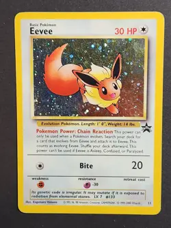 Pokemon TCG Cards Eevee 11 WOTC Black Star Promo Holo - Image 1