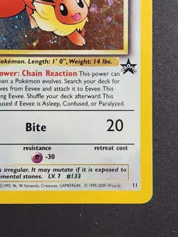 Pokemon TCG Cards Eevee 11 WOTC Black Star Promo Holo - Image 4