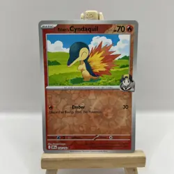 Pokemon TCG Ethans Cyndaquil 032/182 Reverse Holo Destined Rivals Pack Fresh - Image 1
