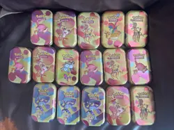 *EMPTY* Pokemon 151 Mini Tins 16 tins - Including ART and COINS - NO PACKS - Image 1