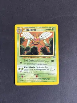 Pokemon TCG Beedrill 18/75 Neo Discovery Regular unlimited Rare Non Holo WOTC - Image 1