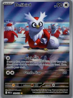 Delibird 152/132 ME01: Mega Evolution Pokemon TCG Illustration Rare NM - Image 1