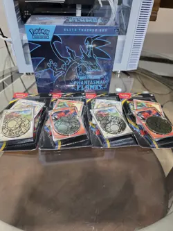 Pokemon TCG Elite Trainer Box Phantasmal Flames with 4 Booster Packs New Sealed - Image 1