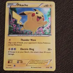 Pokemon TCG Pikachu XY89 XY Basic 60HP Black Star Promo Holo Thunder Wave - Image 1