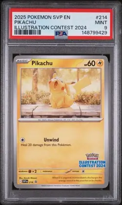 PSA 9 Pikachu 214 Black Star Promos - SVP EN Pokemon TCG PSA 9 - Image 1