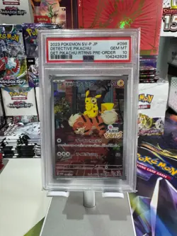 PSA 10 Detective Pikachu 098/SV-P Pre-Order Promo Japanese Pokemon card | - Image 1