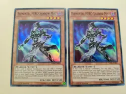 2x Elemental Hero Shadow Mist SDHS-EN001 1st Edition Super Rare LP - Image 1