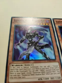 2x Elemental Hero Shadow Mist SDHS-EN001 1st Edition Super Rare LP - Image 2